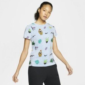 Nike Feminine Artist T-Shirt Palm Trees Women Size Small New